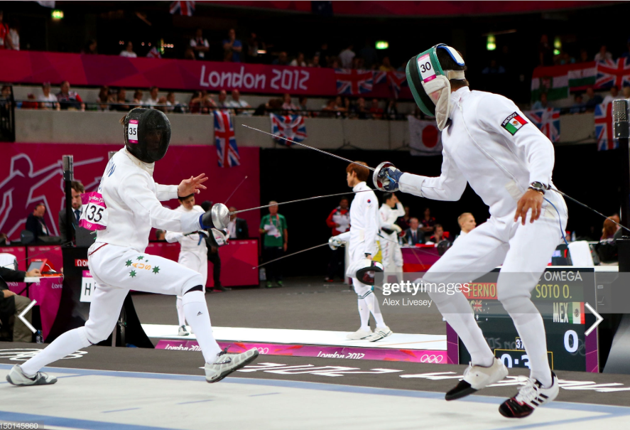 Ed Fernon fencing at London 2012