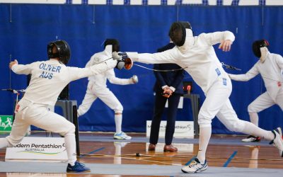 Fencing action at 2022 Nationals